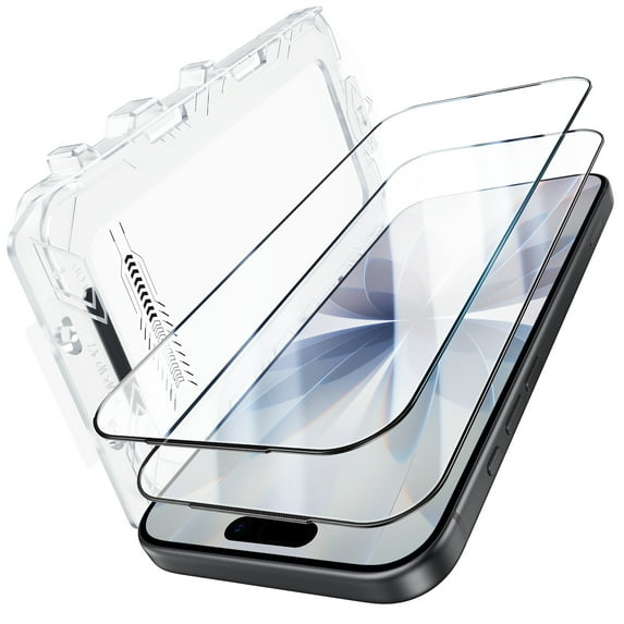 DOMAVER 2 Pack iPhone 17 Screen Protector 6.3-Inch Instant Installation Tempered Glass HD Clear Full Coverage Protection for iPhone 17 Screen Protector
