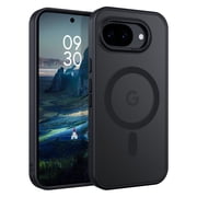 DOMAVER Google Pixel 10a Case 6.3", Magnetic MagSafe Compatible, Slim Shockproof Protective Cover, Translucent Matte, Black