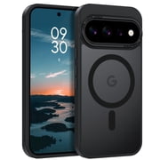 DOMAVER Google Pixel 11 Case / Google Pixel 11 Pro Case 6.3", Magnetic MagSafe Compatible, Slim Shockproof Protective Cover, Translucent Matte, Black