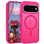DOMAVER Google Pixel 11 Case / Google Pixel 11 Pro Case 6.3", Magnetic MagSafe Compatible, Slim Shockproof Protective Cover, Translucent Matte, Pink