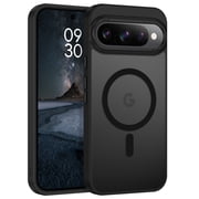DOMAVER  Google Pixel 10 Case / Google Pixel 10 Pro Case 6.3", Magnetic MagSafe Compatible, Slim Shockproof Protective Cover, Translucent Matte, Black