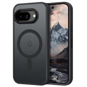 DOMAVER Google Pixel 9a Case 6.3", Magnetic MagSafe Compatible, Slim Shockproof Protective Cover, Translucent Matte, Black