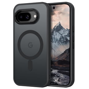 DOMAVER Google Pixel 9a Case 6.3", Magnetic MagSafe Compatible, Slim Shockproof Protective Cover, Translucent Matte, Black