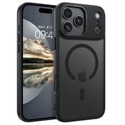 DOMAVER Magnetic iPhone 17 Pro Case (6.3") - Slim Fit Matte Translucent Cover | MagSafe Compatible | Shockproof Anti-Yellowing | Black