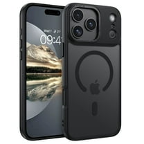 DOMAVER Magnetic iPhone 17 Pro Case (6.3") - Slim Fit Matte Translucent Cover | MagSafe Compatible | Shockproof Anti-Yellowing | Black