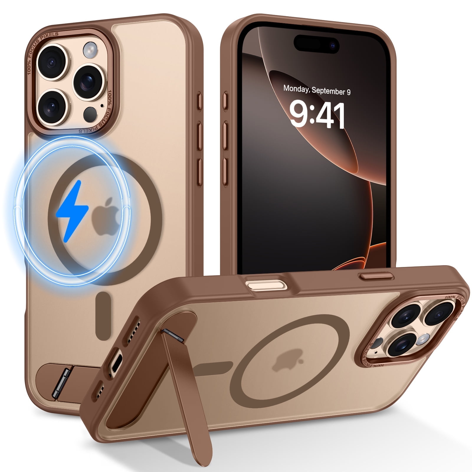 DOMAVER Custodia con glitter per iPhone 15 Pro Max, compatibile con