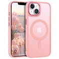 thumbnail image 1 of DOMAVER iPhone 13 Case / iPhone 14 Case 6.1 Inch with MagSafe, Slim Matte Protective Cover - Shockproof Translucent Pink Phone Case, 1 of 8