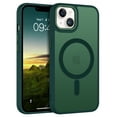 thumbnail image 1 of DOMAVER iPhone 15 Plus Case / iPhone 14 Plus Case 6.7 Inch with MagSafe, Slim Matte Protective Cover - Shockproof Translucent Dark Green Phone Case, 1 of 8