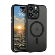 DOMAVER iPhone 15 Pro Max Case 6.7", Mag-Safe Compatible, Translucent Matte Shockproof Protective Cover, Black