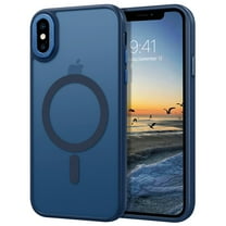 DOMAVER iPhone XS Max Case 6.5 Inch with Mag-Safe, Slim Matte Protective Cover - Shockproof Translucent Black Phone Case
