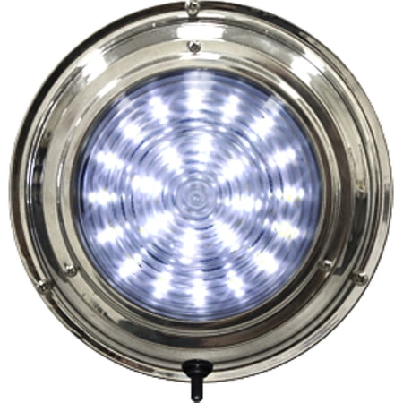 DOME LIGHT (6 3/4") SS - RED/WHITE LED