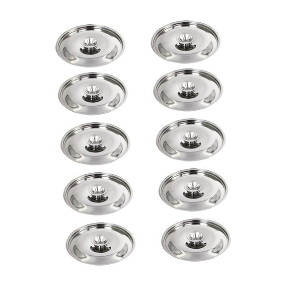 DOMELAY 10 Pieces Stainless Steel Lids Cookware Lids for Sauce Pan Skillets Pots Pans 16cm