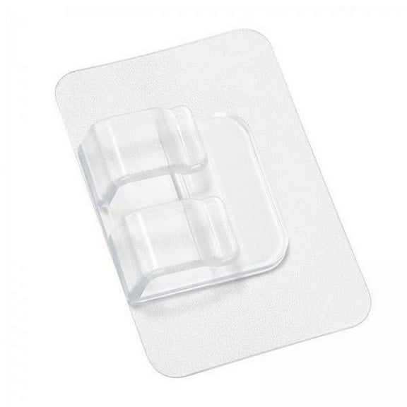 DOMELAY 2x25 Pieces Hooks for Outdoor Light Cable Clips Heavy Duty Transparent Anti Shaking Outdoor Light Clips for Fence Outside Indoor Outdoor , Clear, 4 Pcs