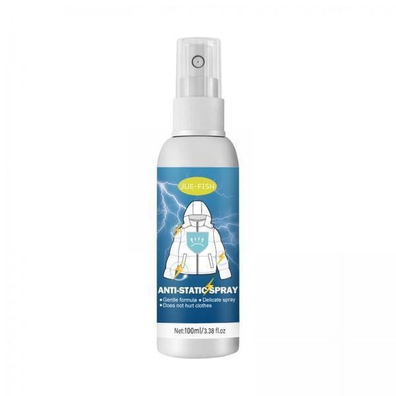 DOMELAY 2xAnti Static Spray Wrinkle Travel Size Residue Household Anti Static Spray Remove Electrostatic Sprays for Carpets Clothes Curtains , Blue, 2 Pcs