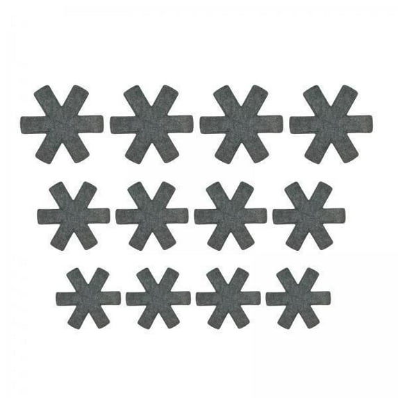 DOMELAY 3x12 Pieces Worktop Saver Mat Divider Pads Table Pots and Pans Dividers Gray