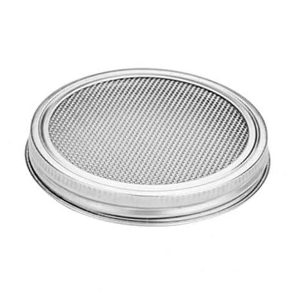 DOMELAY 3xWide Mouth Jar Screen Sprouting Strainer Lid Cover Seed Sprout Set 3 Pcs