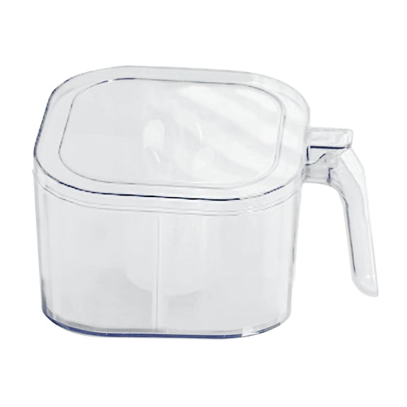 DOMELAY 4 Compartments Seasoning Box Condiment Container Spice Dispenser for Dining Room Clear