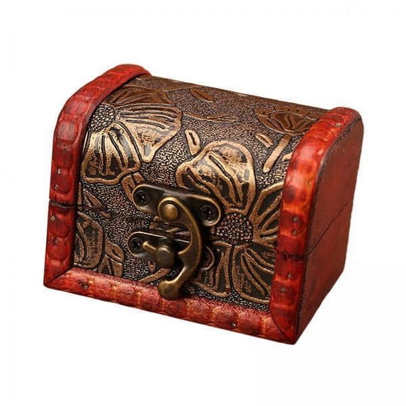 DOMELAY 4xDecorative Storage Box Decor Wooden Box for Earrings Hairpins Bracelets B