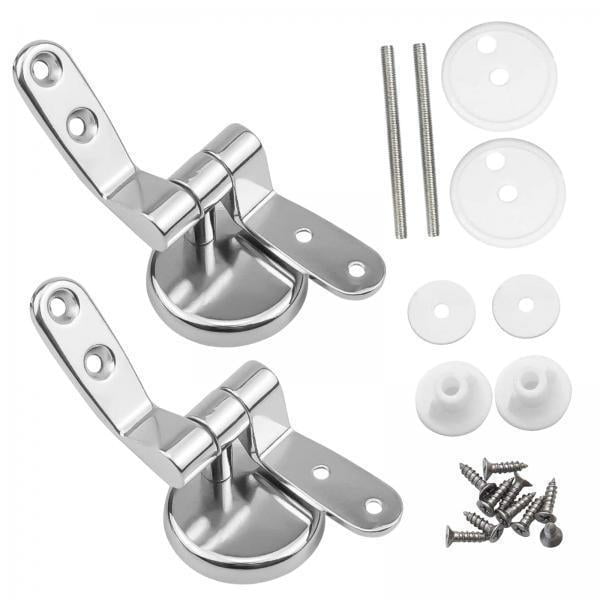 DOMELAY 4xToilet Seat Lid Hinge Universal Adjustable Replacement Hinges