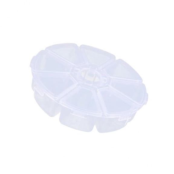DOMELAY 5x8 Value Round Transparent Electronic Components Storage Assortment Case