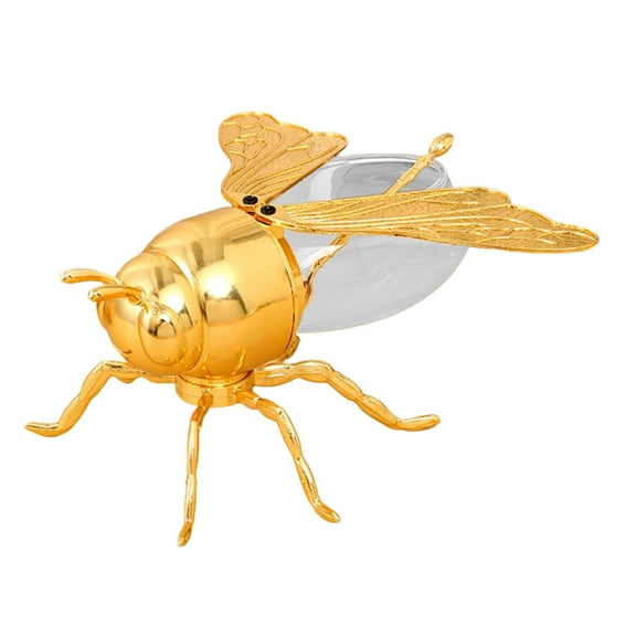 DOMELAY Bee Honey Jar Canister Modern Sugar Pots for Housewarming Gift Festive Dinner 18cmx13cmx10cm