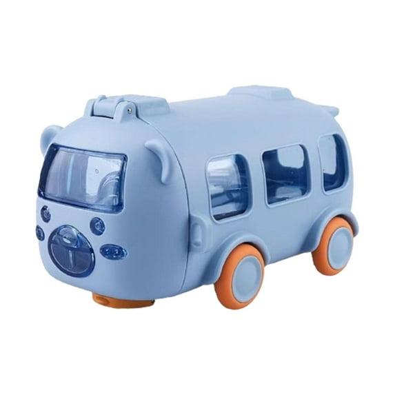 DOMELAY Bus Water Bottle with Straw Portable 500ml Drinking Bottle Outdoor Home Office for Boys and Girls Child Blue