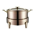 thumbnail image 1 of DOMELAY Catering Buffet Servers and Heaters Chafing Dish for Picnic Home Use Parties Gold, 1 of 9