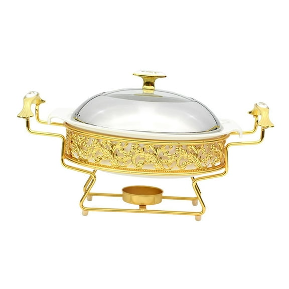 DOMELAY Chafing Dish Buffet Set Food Tray Portable for Banquet Festival Dining Table