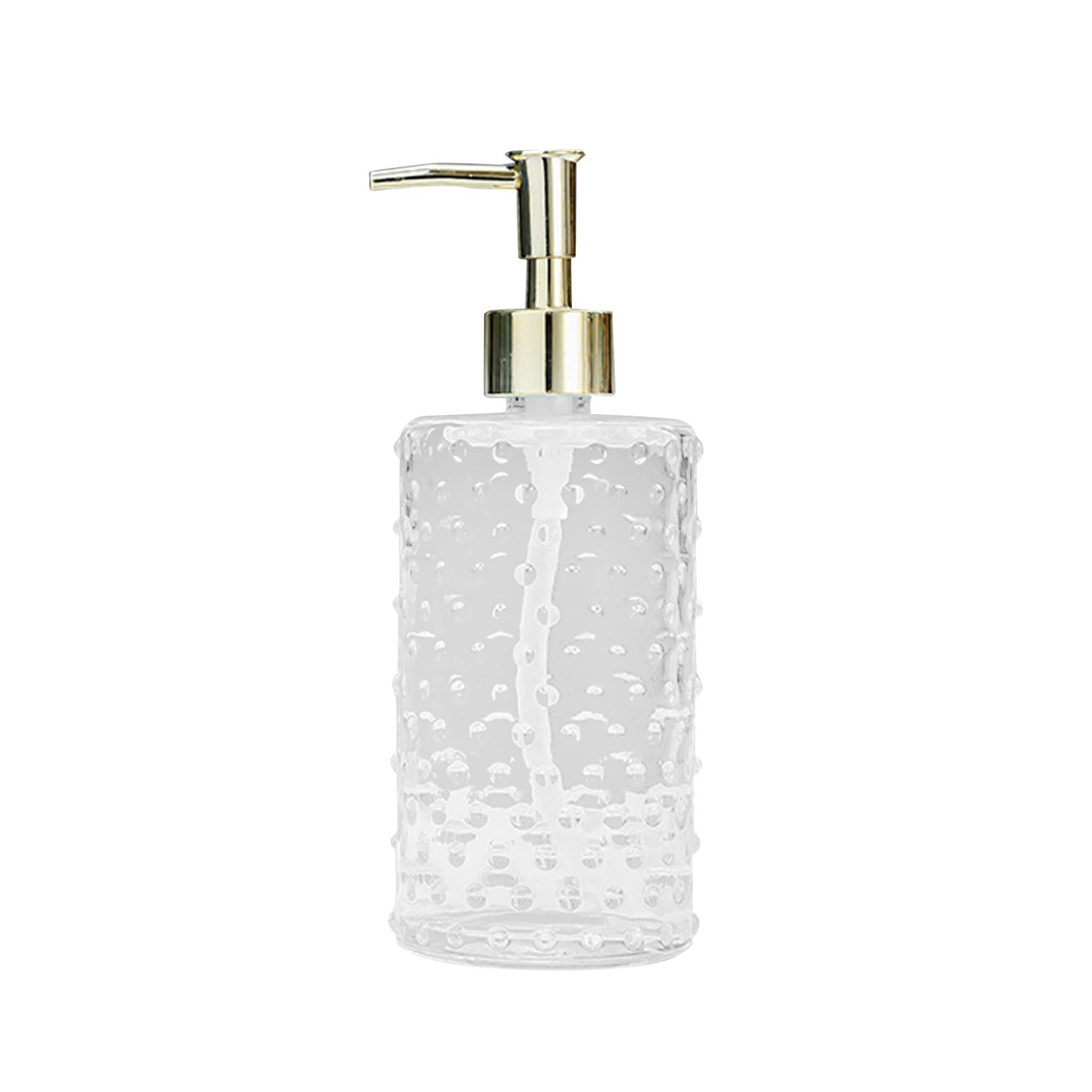 DOMELAY Clear Glass Soap Dispenser 420ml Delicate Liquid Hand Soap ...