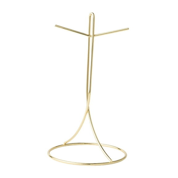 DOMELAY Coaster Holder Coaster Organizer Modern Lightweight Portable Coaster Stand Table Mat Cup Rack for Buffet Apartment Cafe Hotel Gold