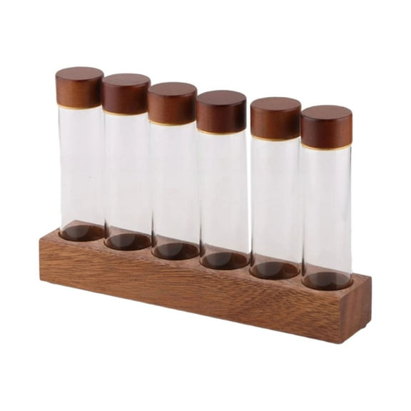 DOMELAY Coffee Bean Cellars Coffee Beans Storage Containers for Cafe Bar Coffee Shop 6 Holes