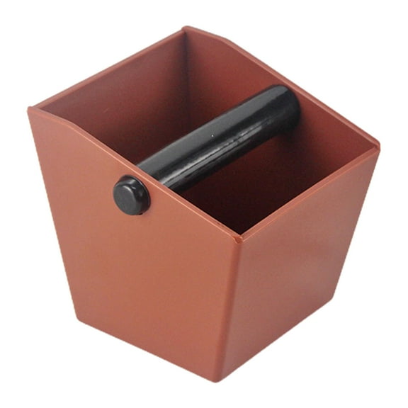 DOMELAY Coffee Knock Boxes Coffee Bin Espresso Knock Box for Coffee Grounds Hotel Home caramel