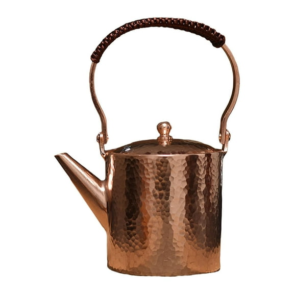 DOMELAY Copper Teapot 20.2oz with Handle Water Boiler Jug Hot Water Kettle for Hotel B