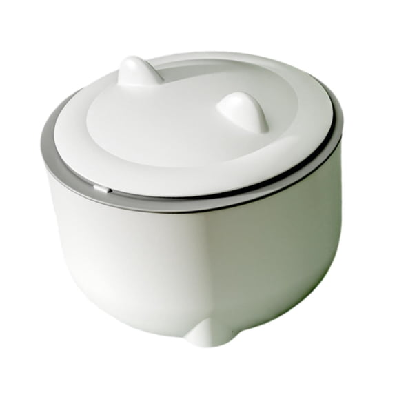DOMELAY Desktop Trash Can Mini Wastebasket for Countertop Tabletop Coffee Table White