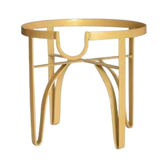 DOMELAY Drink Dispenser Iron Stand Basket Dispenser Beverage Bucket Holder Round Water Jar Storage Rack Juice Gold 8L