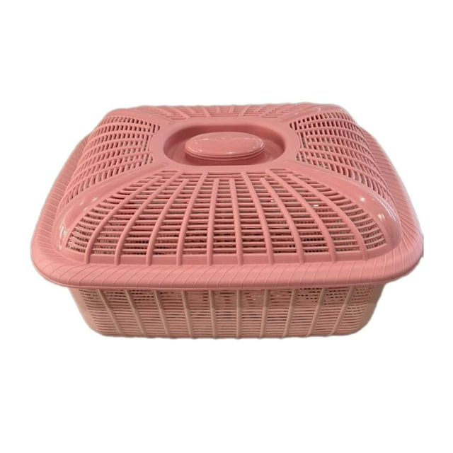 DOMELAY Fruit Basket with Lid Countertop for Kitchen Counter Bread Basket with Large