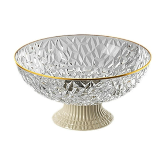 DOMELAY Fruit Bowl Multiuse with Drainage for Kitchen Counter Table Centerpiece Home crystal fruit plate