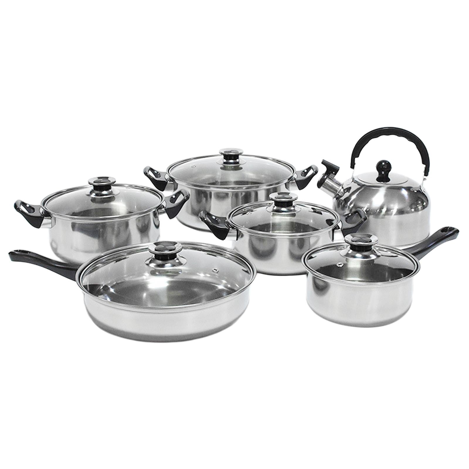 DOMELAY Home Kitchen Cookware Sets Kitchen Cooking And Pans with Lid for Indoor