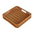thumbnail image 1 of DOMELAY Imitation Rattan Bread Basket Square Serving Basket for Snacks Fruit Kitchen S, 1 of 9