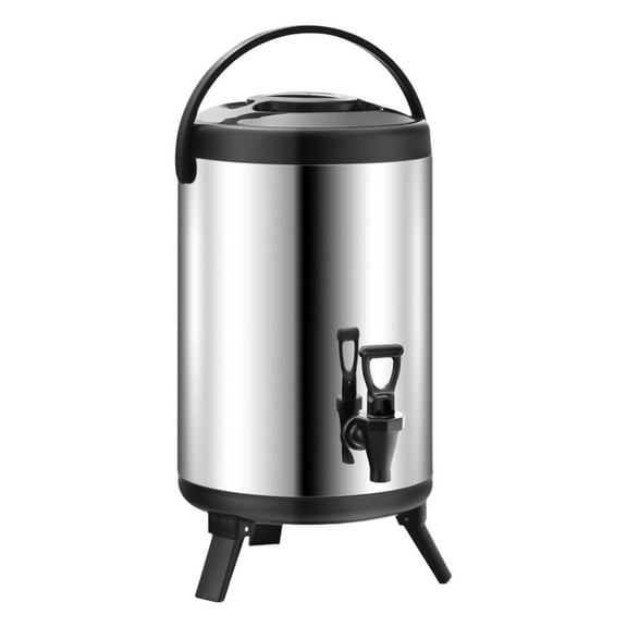 DOMELAY Insulated Tea Barrel Thick Double Walled Milk Tea Bucket for Home Milk Party 12L