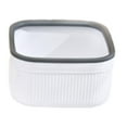thumbnail image 1 of DOMELAY Mini Trash Can Countertop Desk Trash Bin for Kitchen Bathroom Bedroom Beside White and Gray, 1 of 9