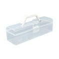 thumbnail image 1 of DOMELAY Roll Cake Box Cake Carrier Clear Rectangle Bread Box Cake Container Cake 34cmx10cmx9cm, 1 of 7