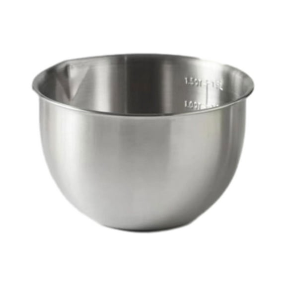 DOMELAY Stainless Steel Deep Mixing Bowl Prep Bowls for Dessert Food Storage Kitchen Great for Prep Baking Serving Argent 4.5L