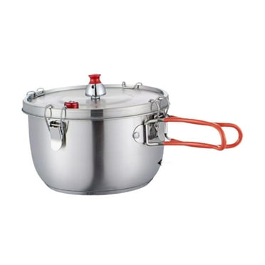 DOMELAY Stainless Steel Pressure Cook Micro Pressure Pan for Outdoor Commercial Home double handle