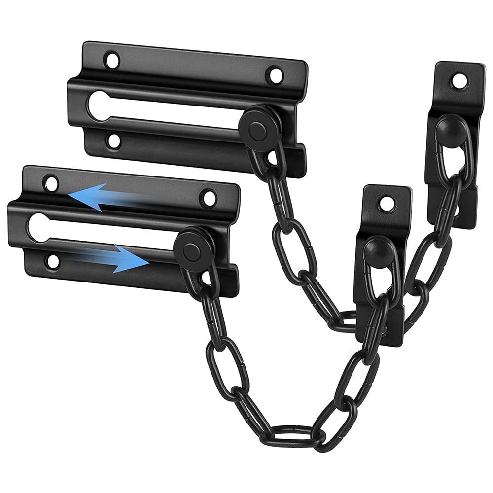 DOMETOUR Door Chain Lock Door Latch 2 Pack, Stainless Steel Security Safety Locks, Chain Door Guard