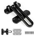 thumbnail image 1 of DOMETOUR Door Reinforcement Lock Latch Swing Bar Guard Front Inside Door Safety Child Proof Stopper Kids Home Hotel Apartment Thicken Solid Aluminium, 1 of 7