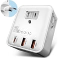 DOMETOUR European Travel Plug Adapter Fast Charger, US to Europe Type C ...