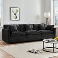 thumbnail image 1 of Domicare Modern 3 Seater Sectional Sofa, Sofas for Living Room, Living Room Furniture，Dark Grey, 1 of 8