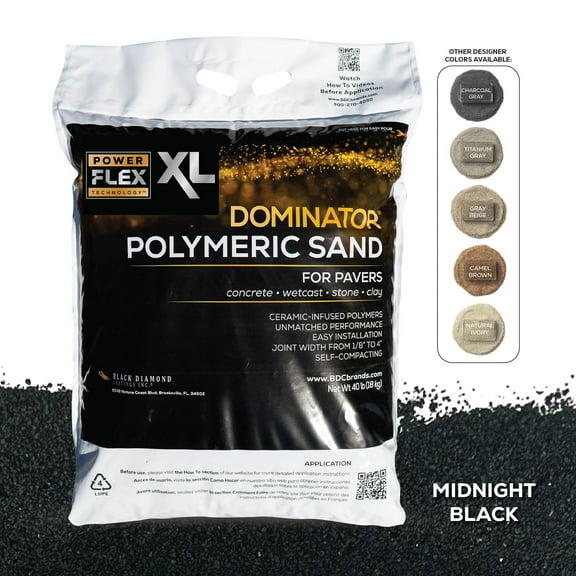 DOMINATOR XL 40 lbs. Midnight Black Polymeric Sand, Pro-Graded Paver Joint Sand