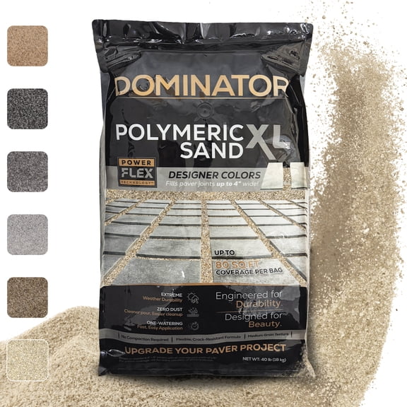 DOMINATOR XL 40 Lb. Natural Ivory Polymeric Sand, Premium, High-Performance Paver Joint Sand with Ceramic Flex